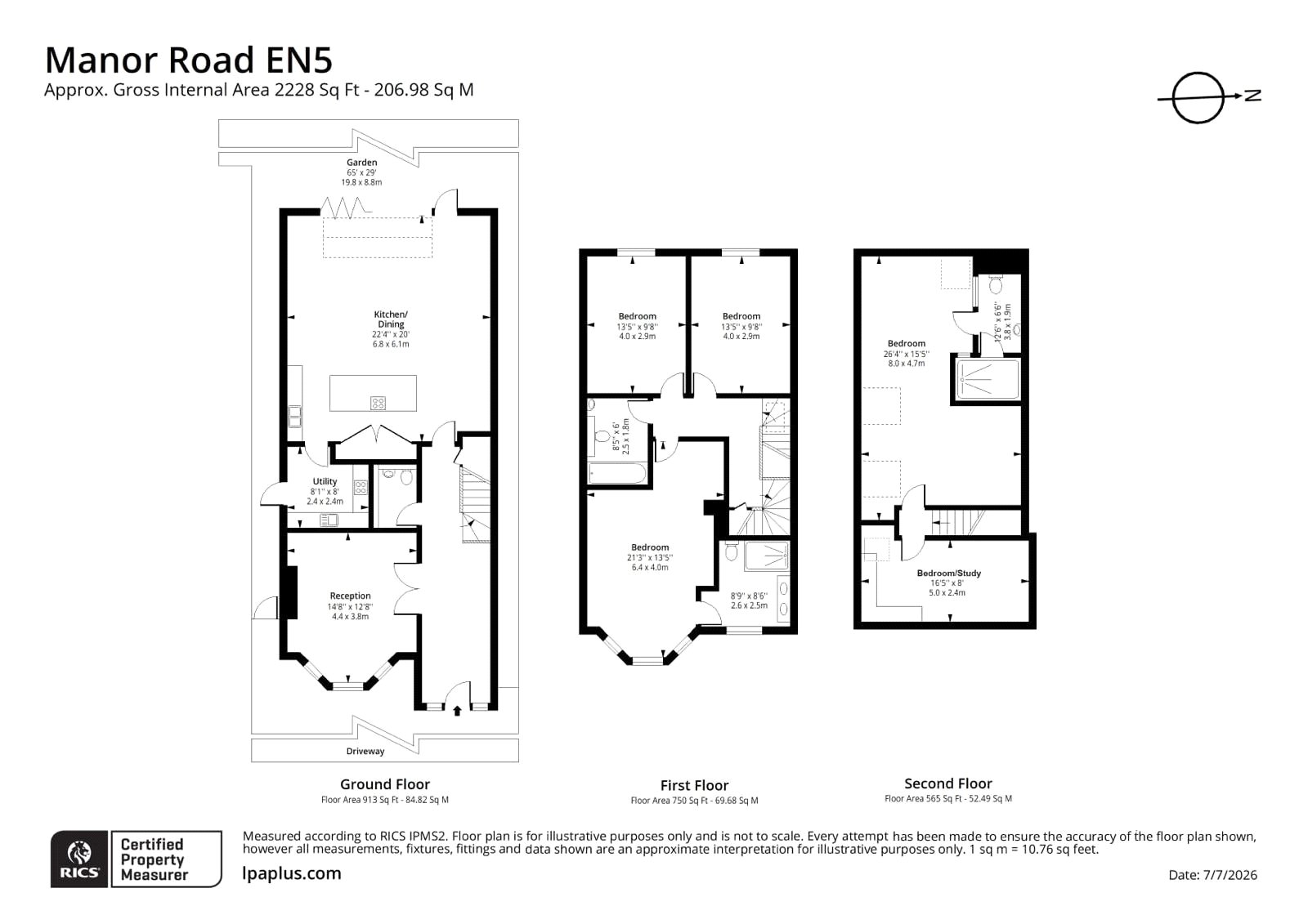 25a, Manor Road, London floorplan