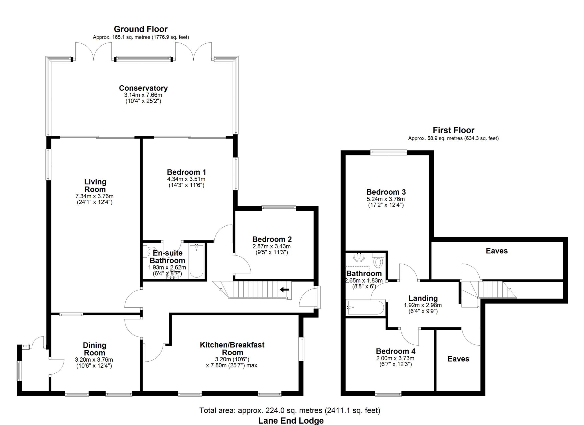 Lane End Lodge, Shepherds Green, Henley On Thames floorplan