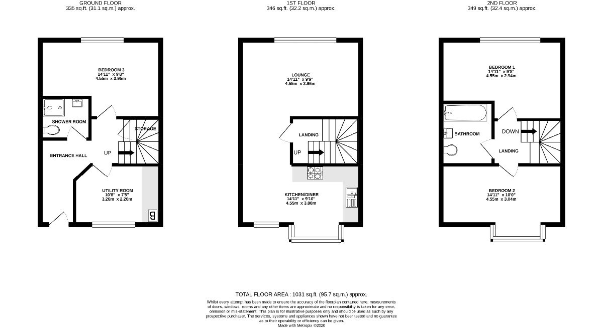3 Heritage Mews, Torquay floorplan