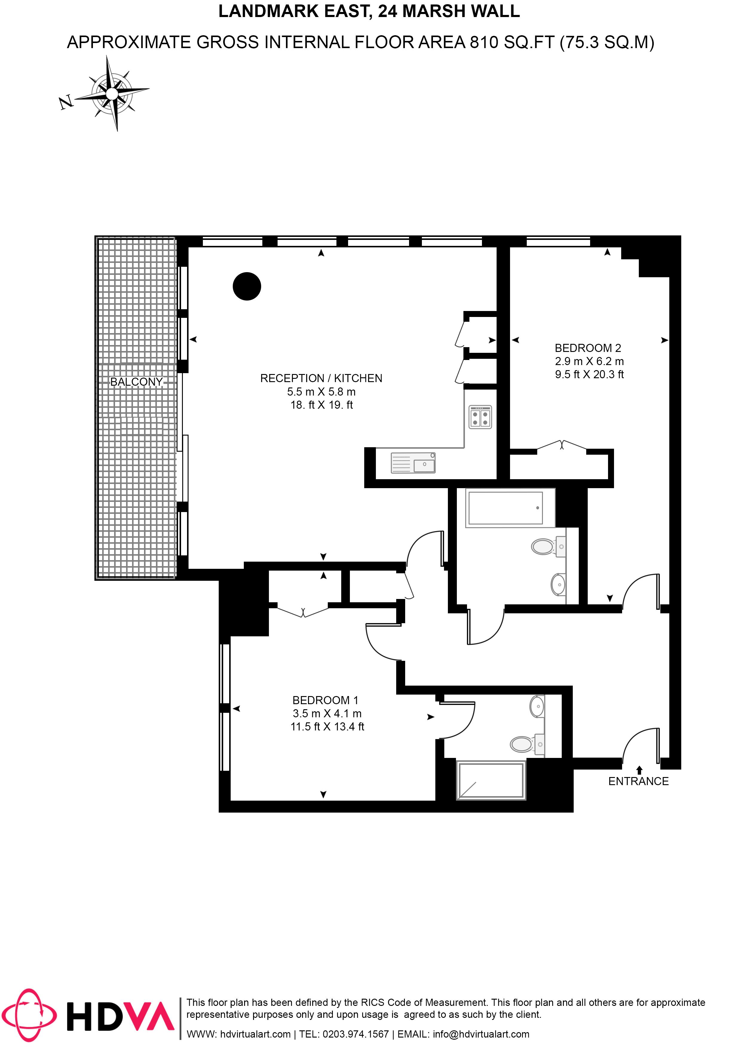 Marsh Wall, London floorplan