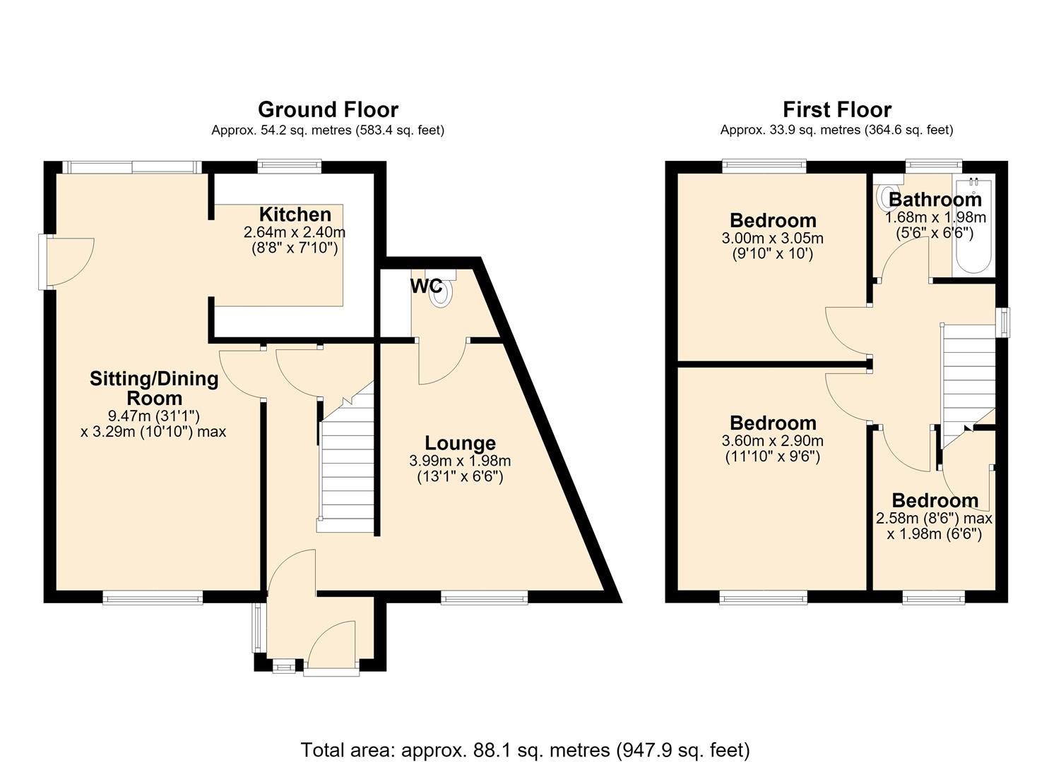 2, Park Lane, Wigan floorplan