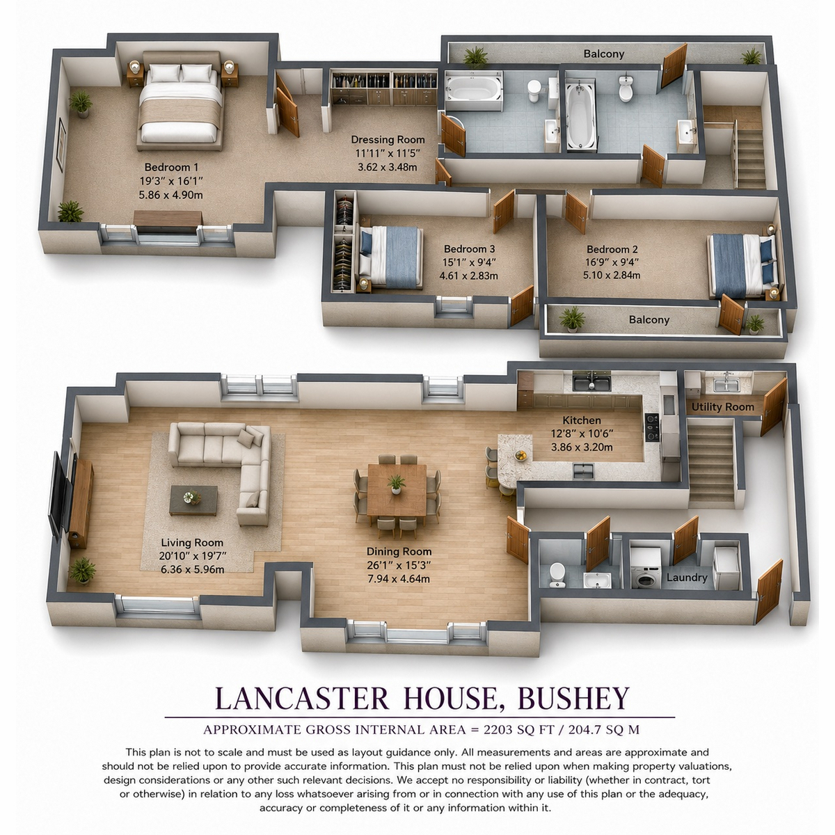 17 Lancaster House, Marlborough Drive, Bushey floorplan