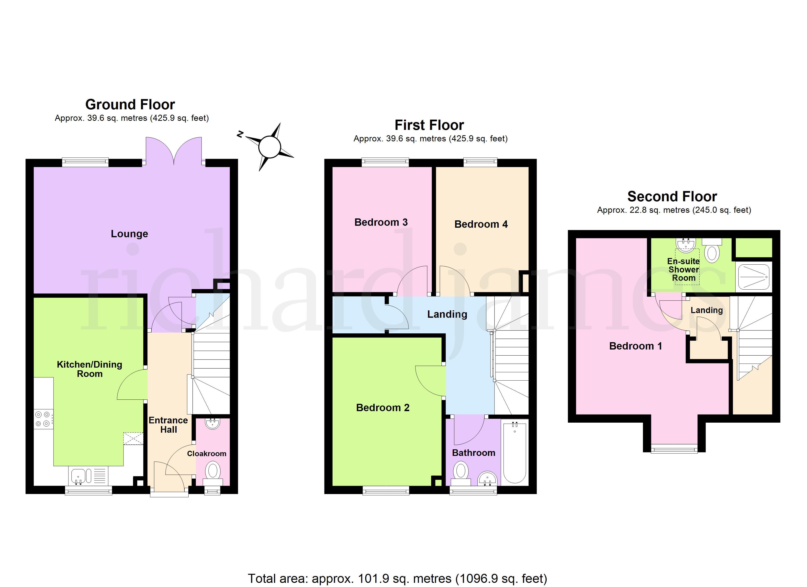 56, Roundhouse Way, Wellingborough floorplan
