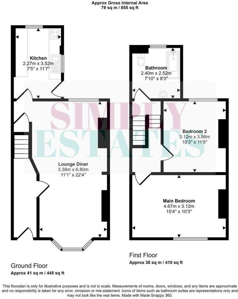 52, Ffynnongroew, Rhyl floorplan