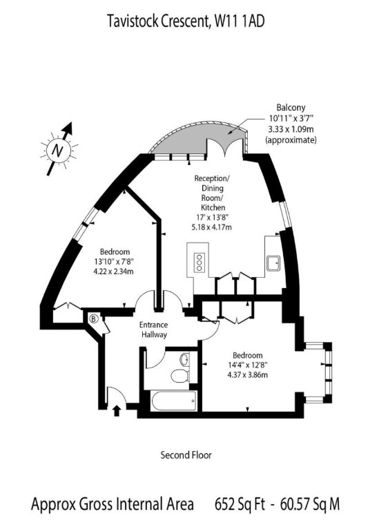 8 @ 41, Tavistock Crescent, London floorplan