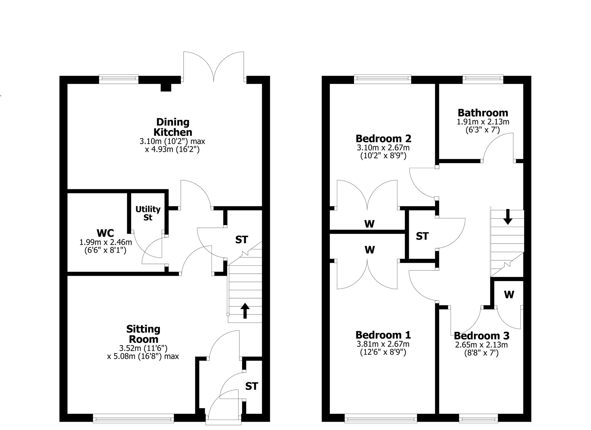 44 Crown Crescent, Larbert floorplan