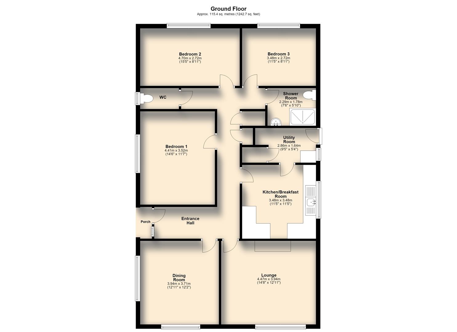 14, Rawlin Close, Plymouth floorplan