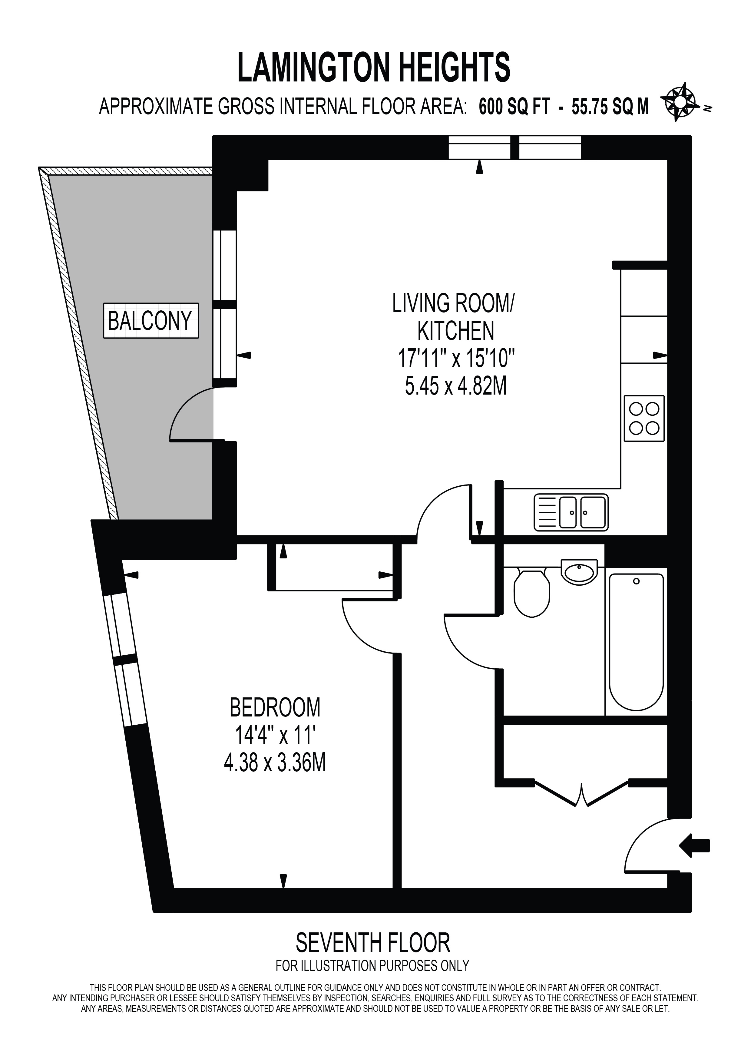 1 Bedrooms Flat to rent in Lammington Heights, Madeira Street, London E14