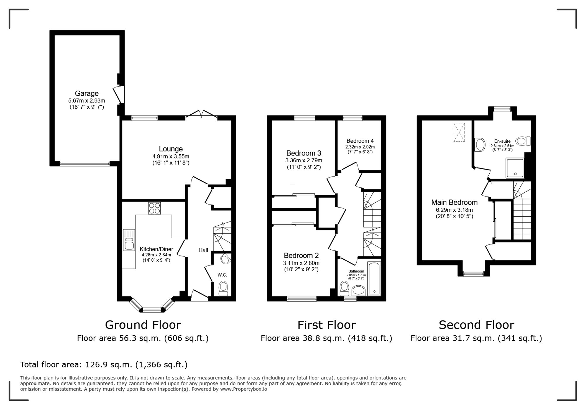 55 Heathland Way, Neath floorplan