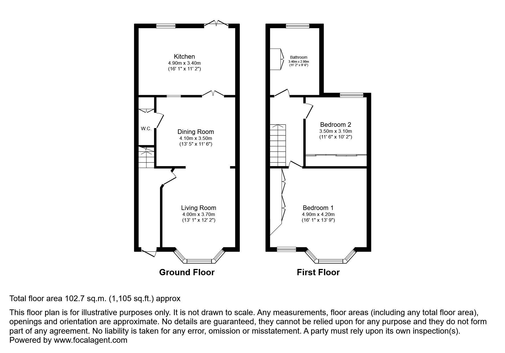 10, Woodfield Crescent, Ealing floorplan