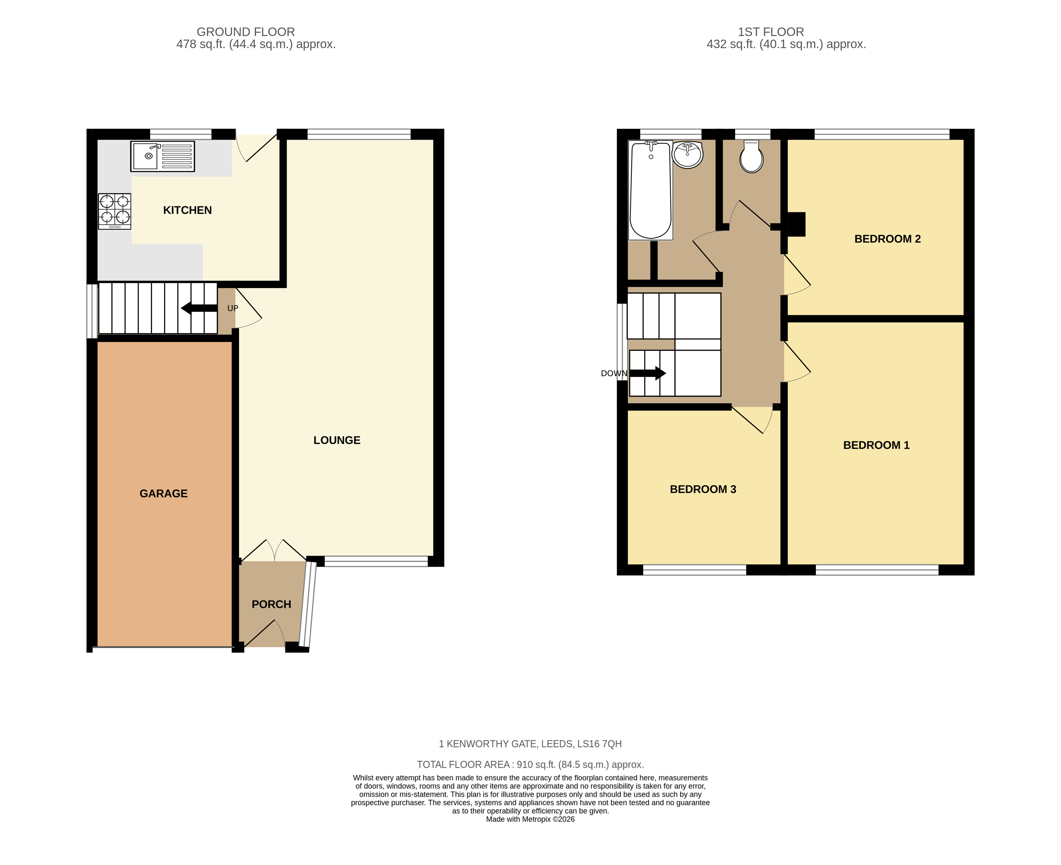 1, Kenworthy Gate, Leeds floorplan