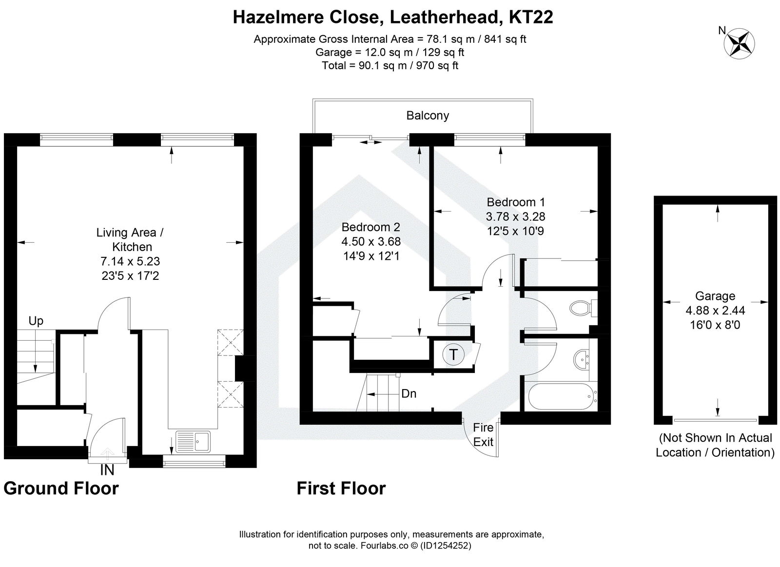 124, Hazelmere Close, Leatherhead floorplan