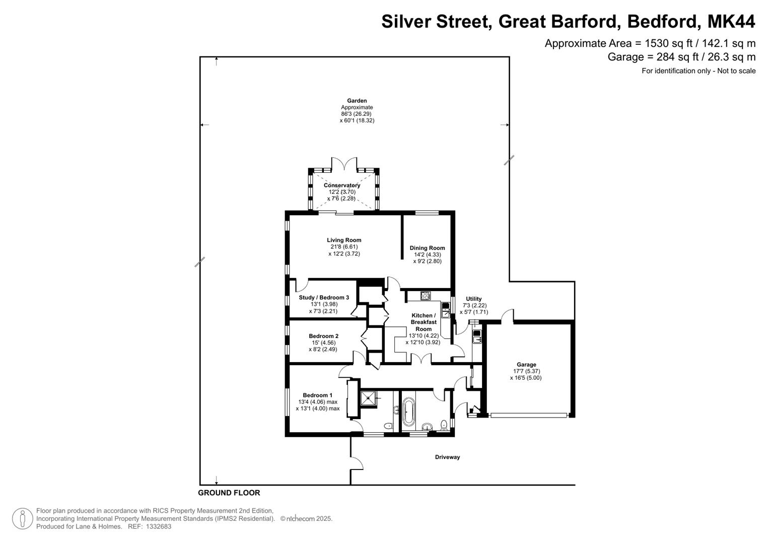 25, Silver Street, Great Barford floorplan