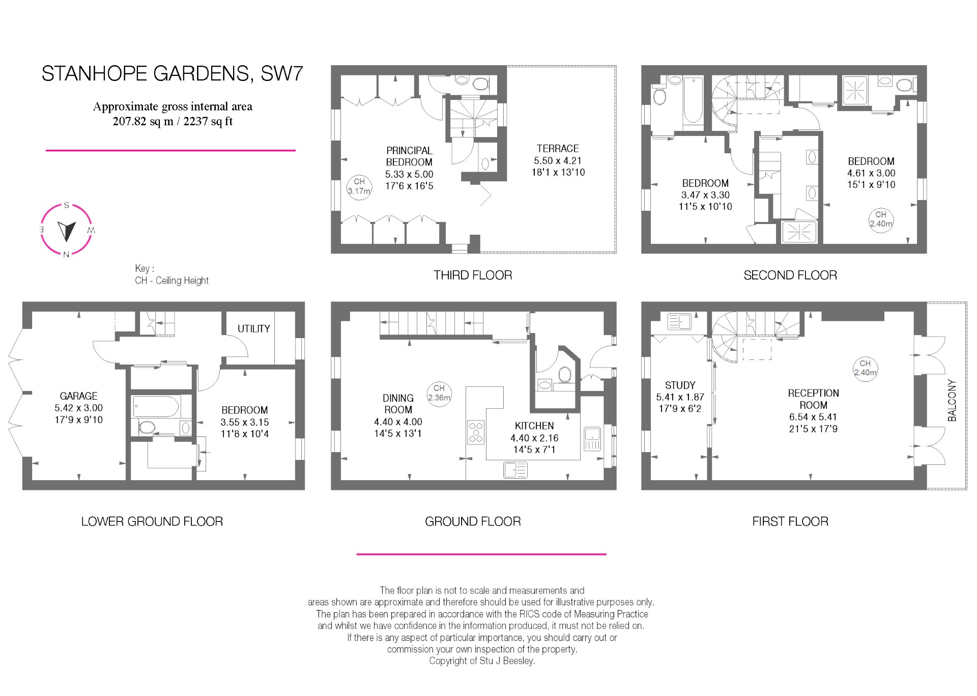 5, Stanhope Gardens, London floorplan