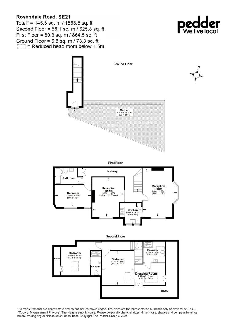 1B, Rosendale Road, London floorplan