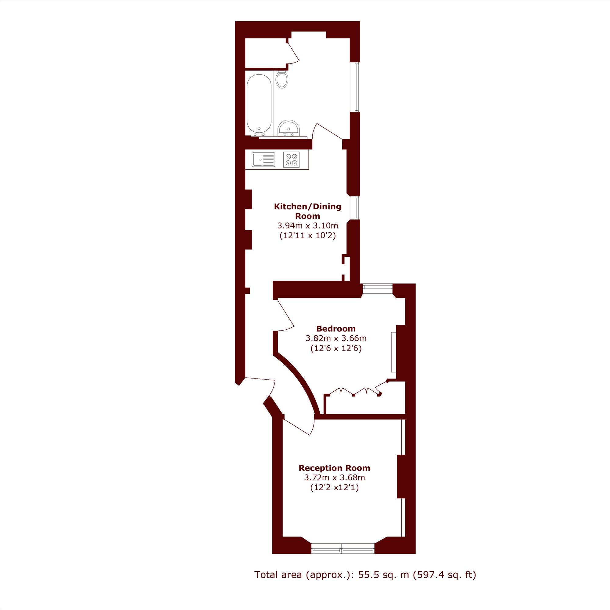 136, Amelia Street, London floorplan