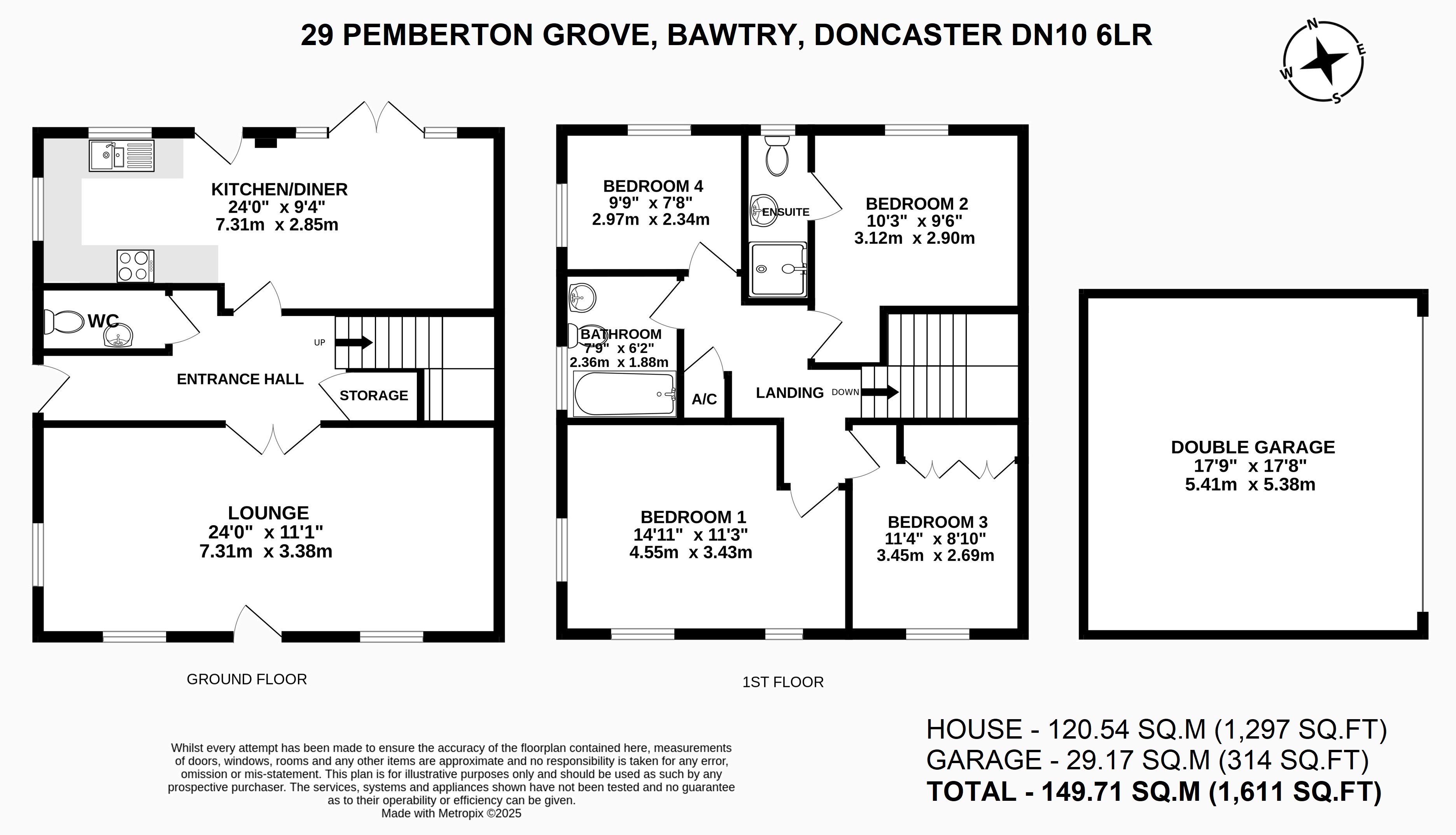 29, Pemberton Grove, Doncaster floorplan
