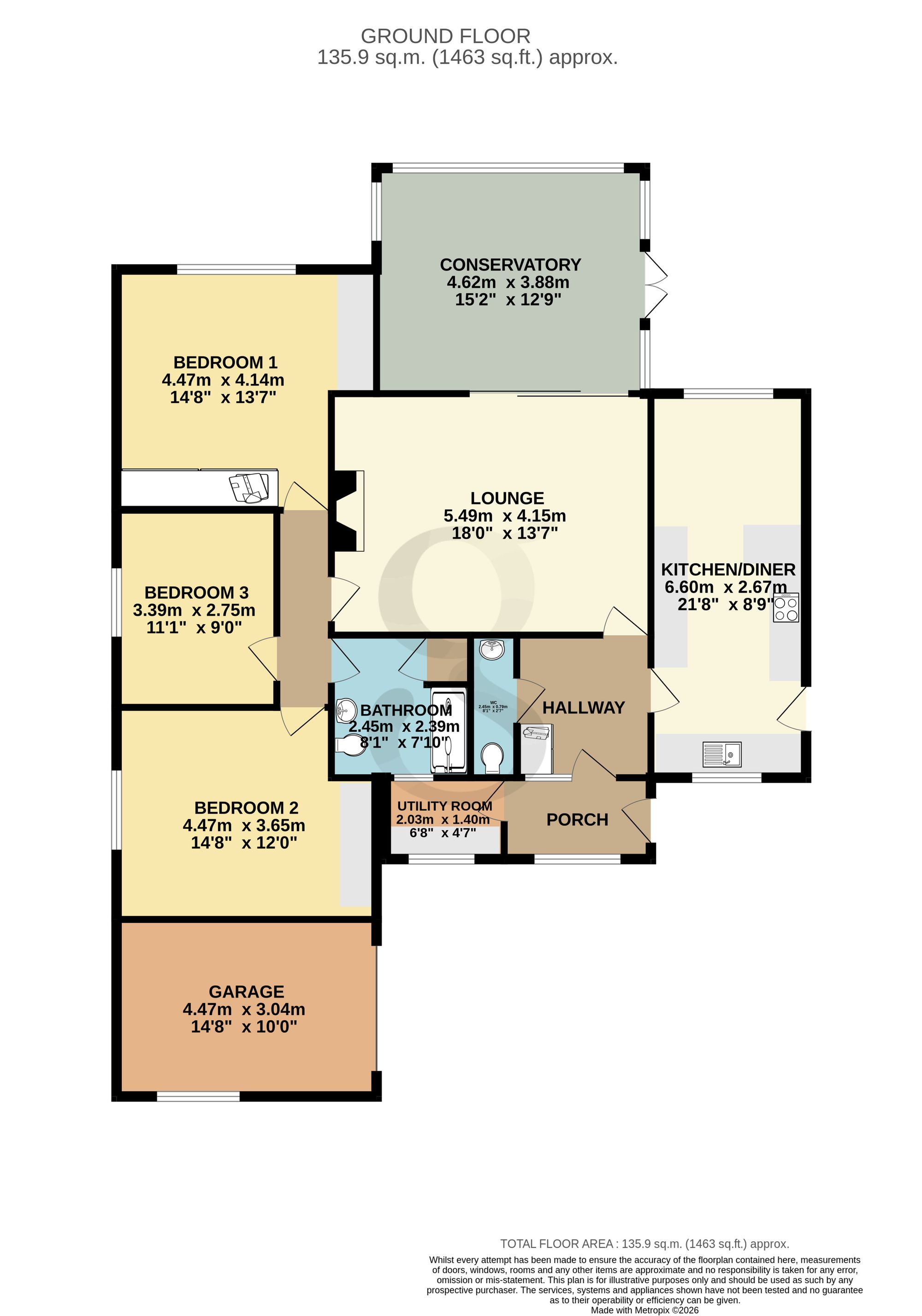 Craven Cottage, Jersey floorplan