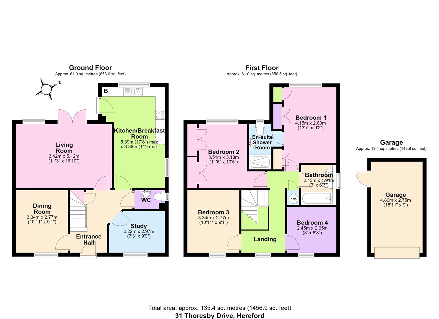 31, Thoresby Drive, Hereford floorplan