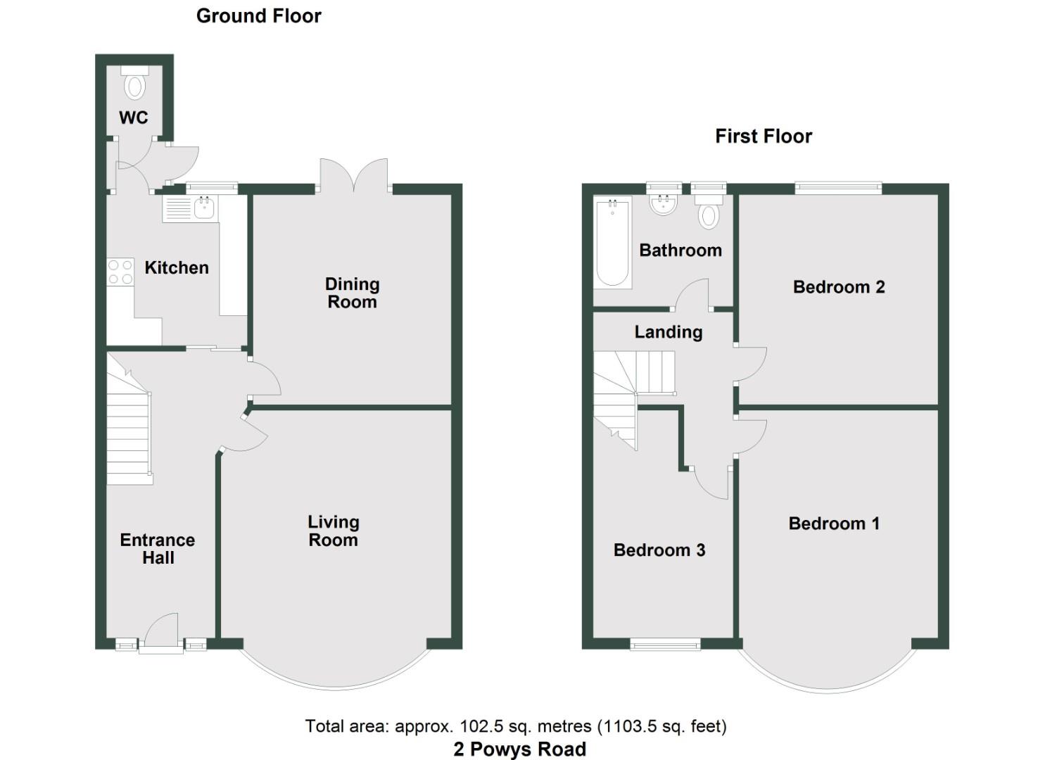 2, Powys Road, Penarth floorplan
