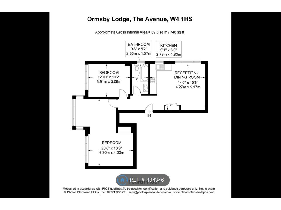 2 Bedrooms Flat to rent in Ormsby Lodge, London W4