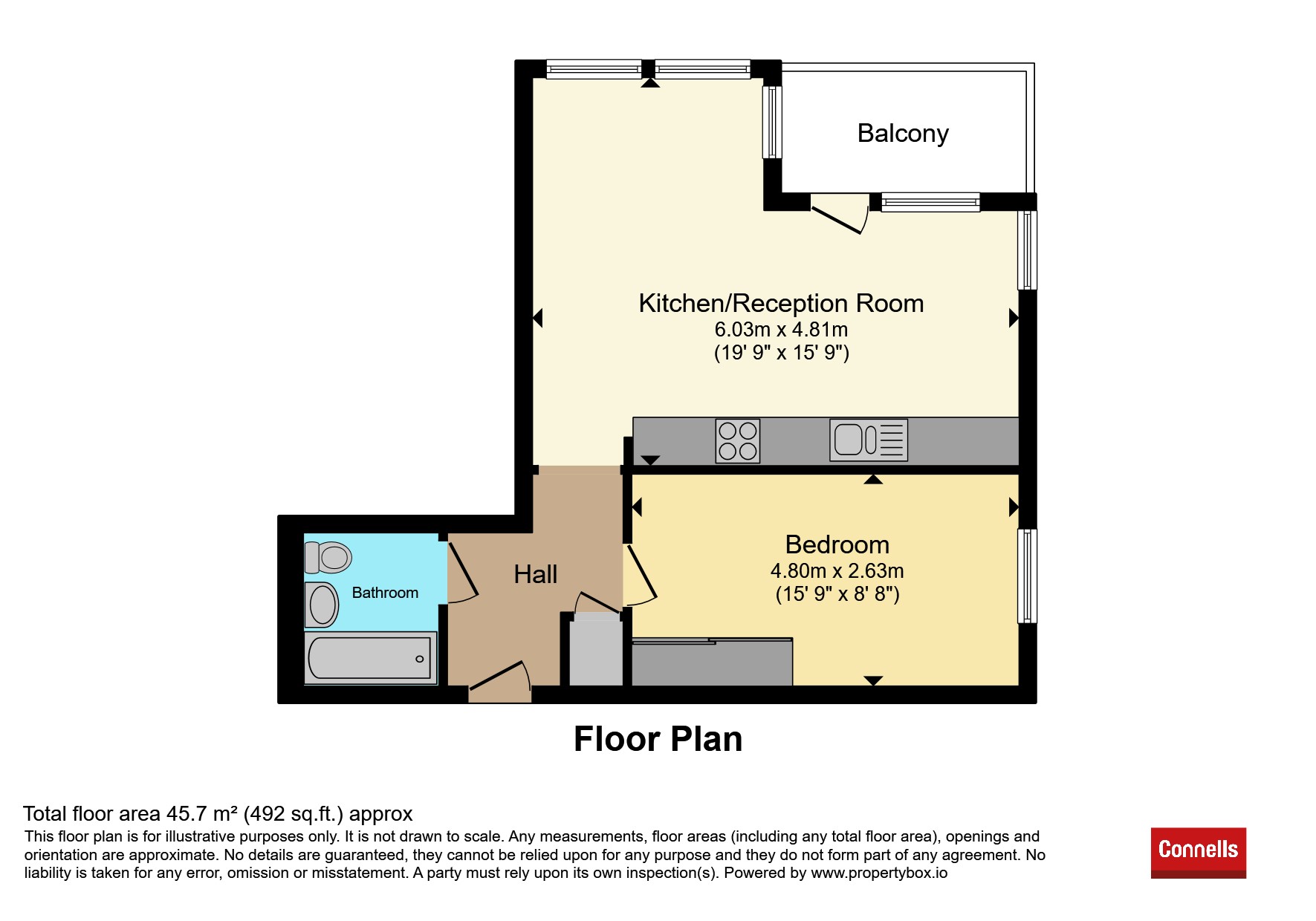 Flat 60, Conway Court, 2, Marri Street, Watford floorplan