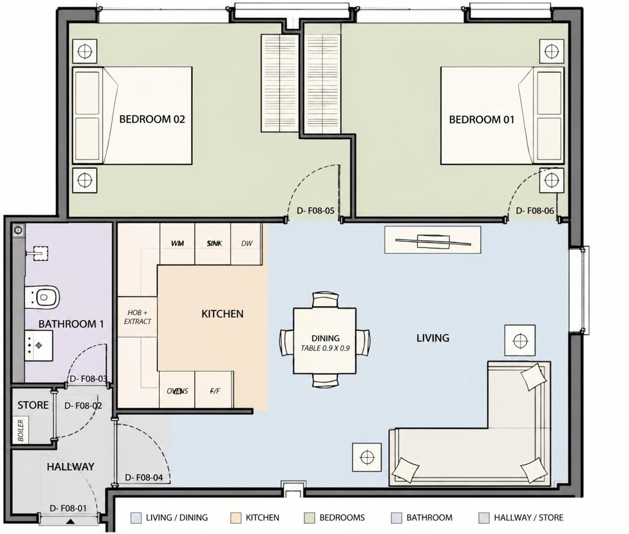 2 Bedroom Apartment, Severn House, Old Gloucester Road, Bristol floorplan