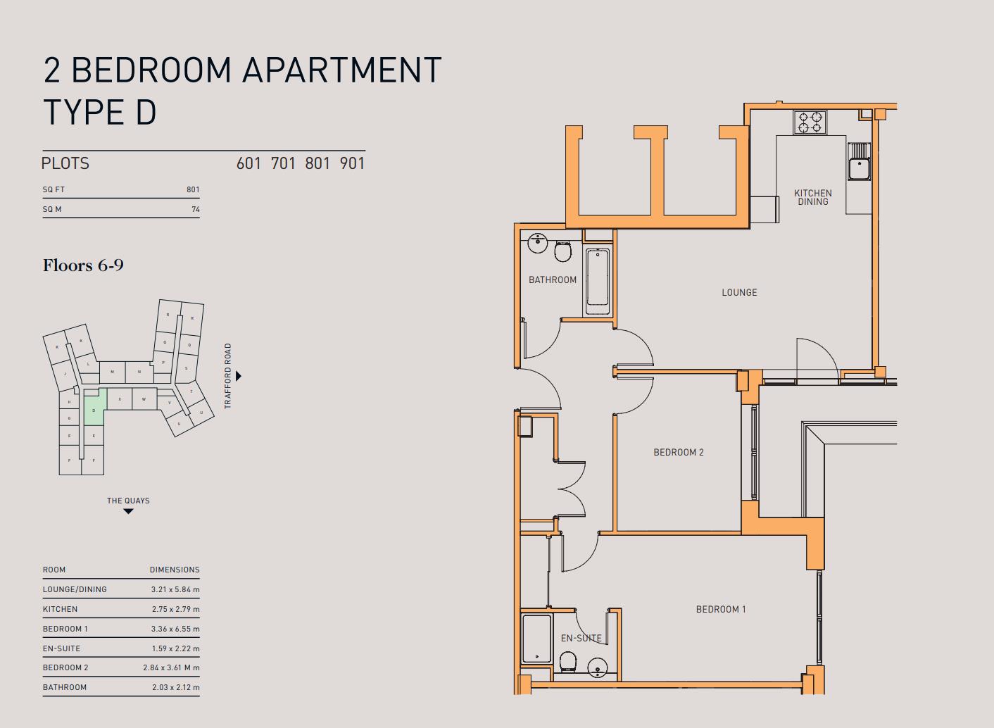 The Quays, Manchester floorplan