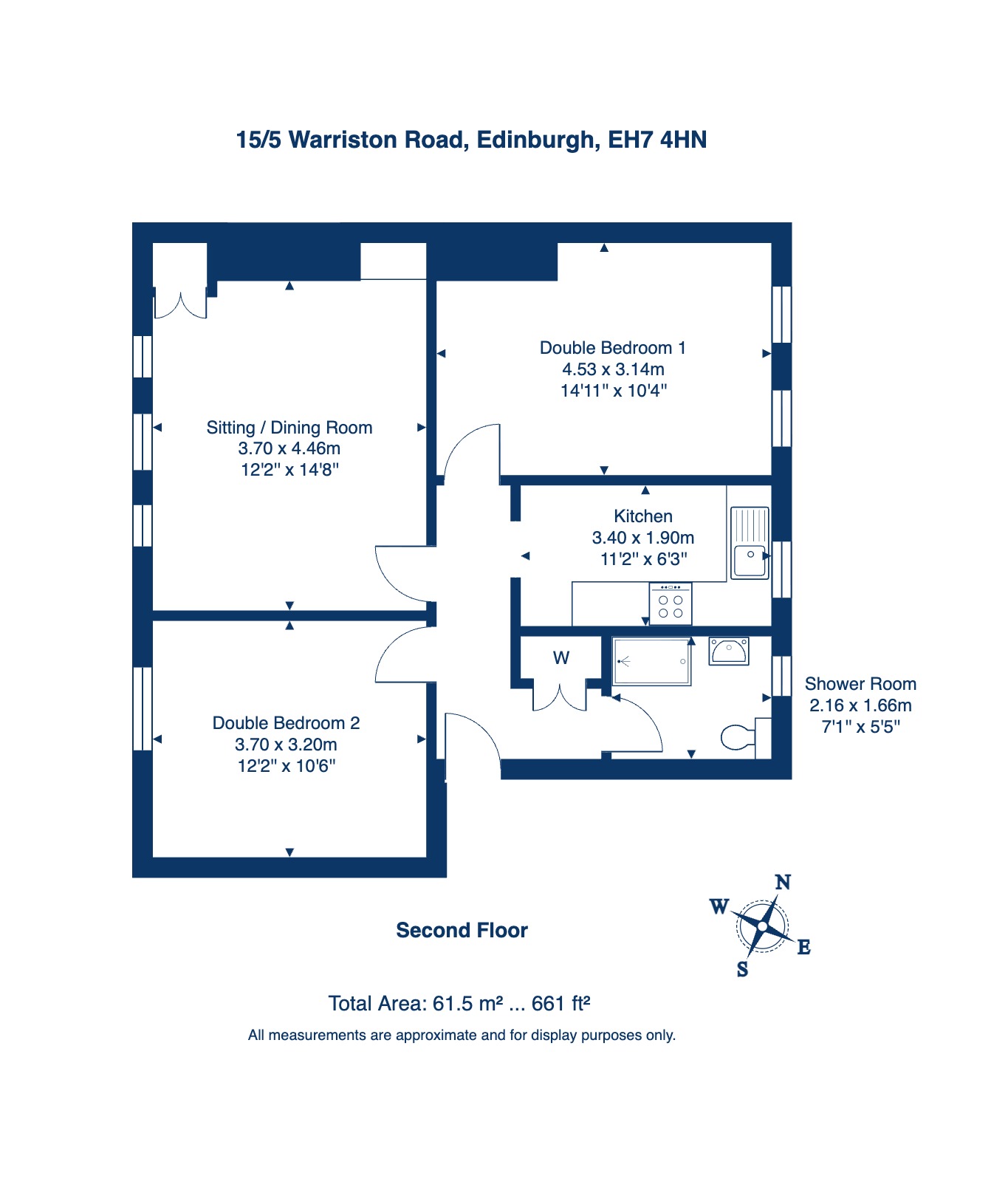 15/5, Warriston Road, Edinburgh floorplan