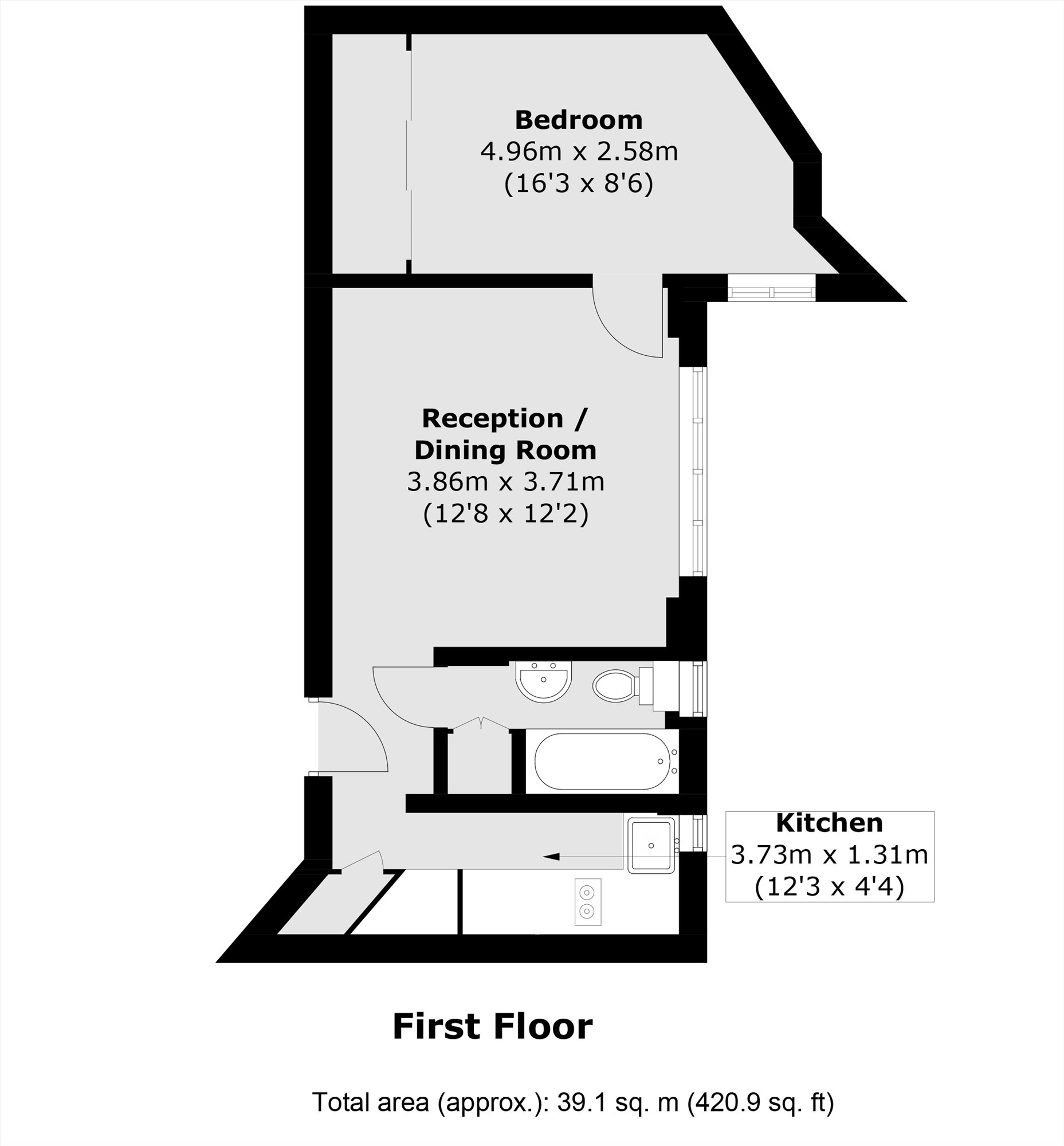 14 Sussex Court, Spring Street, London floorplan