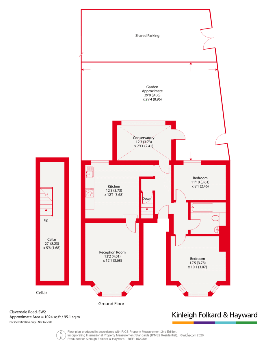 Ground Floor Flat, 57, Claverdale Road, London floorplan