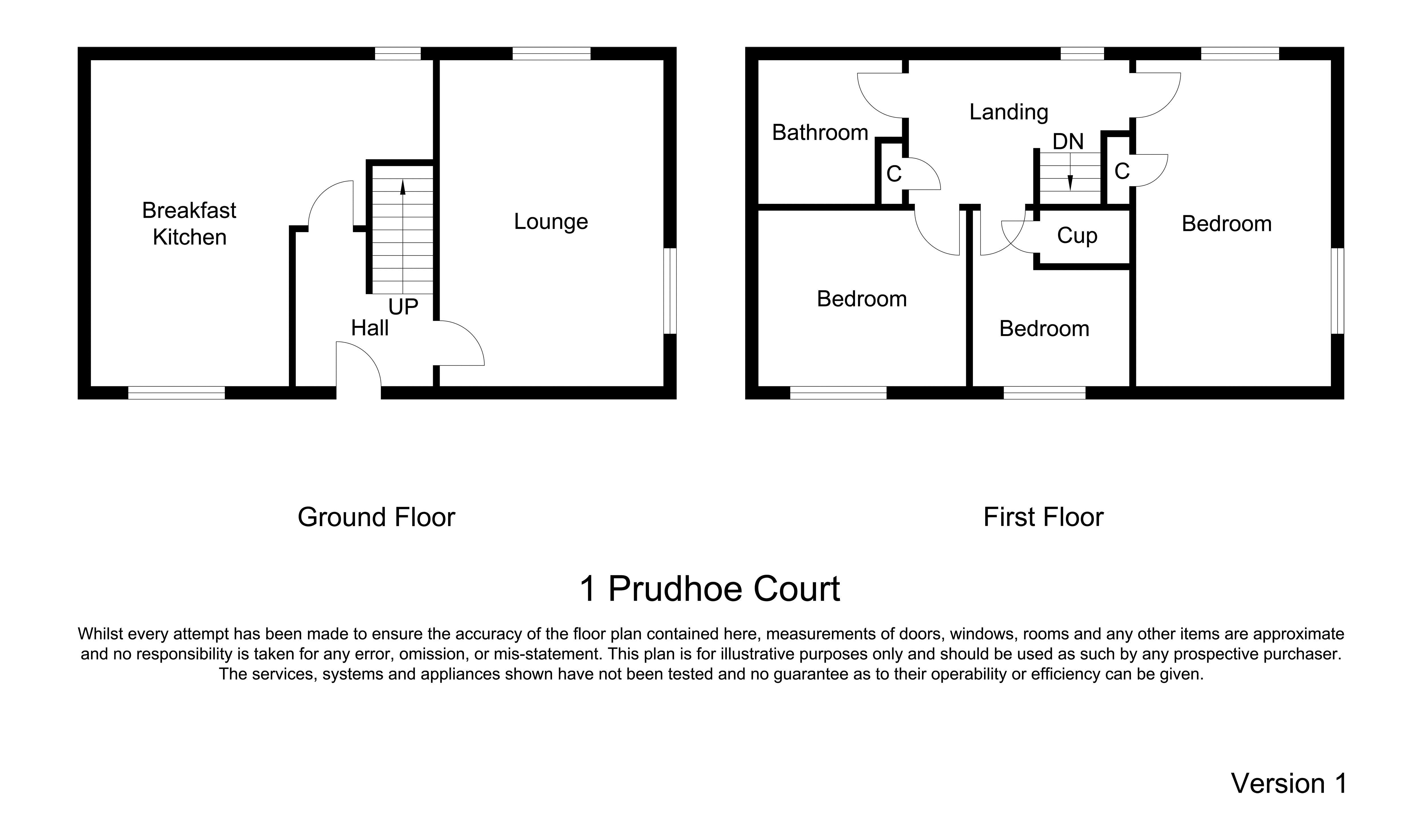 1, Prudhoe Court, Newcastle Upon Tyne floorplan
