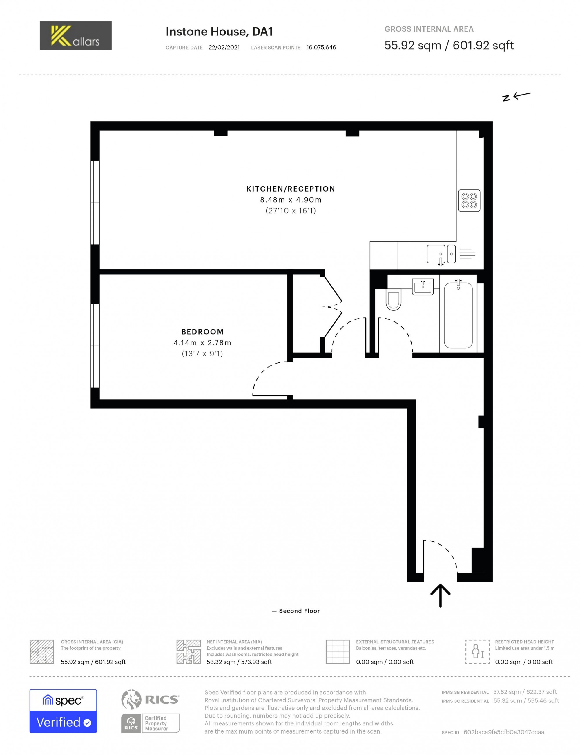 Instone House, Instone Road, Dartford, Kent DA1, 1 bedroom flat for