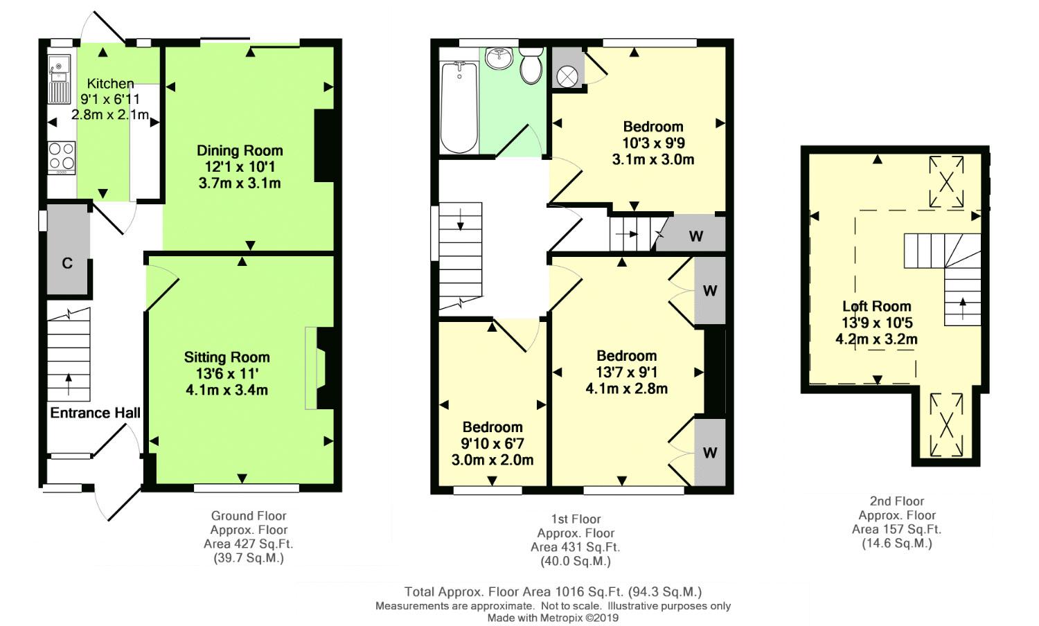 3 Bedrooms Terraced house for sale in Sandlands Road, Walton On The Hill, Tadworth KT20