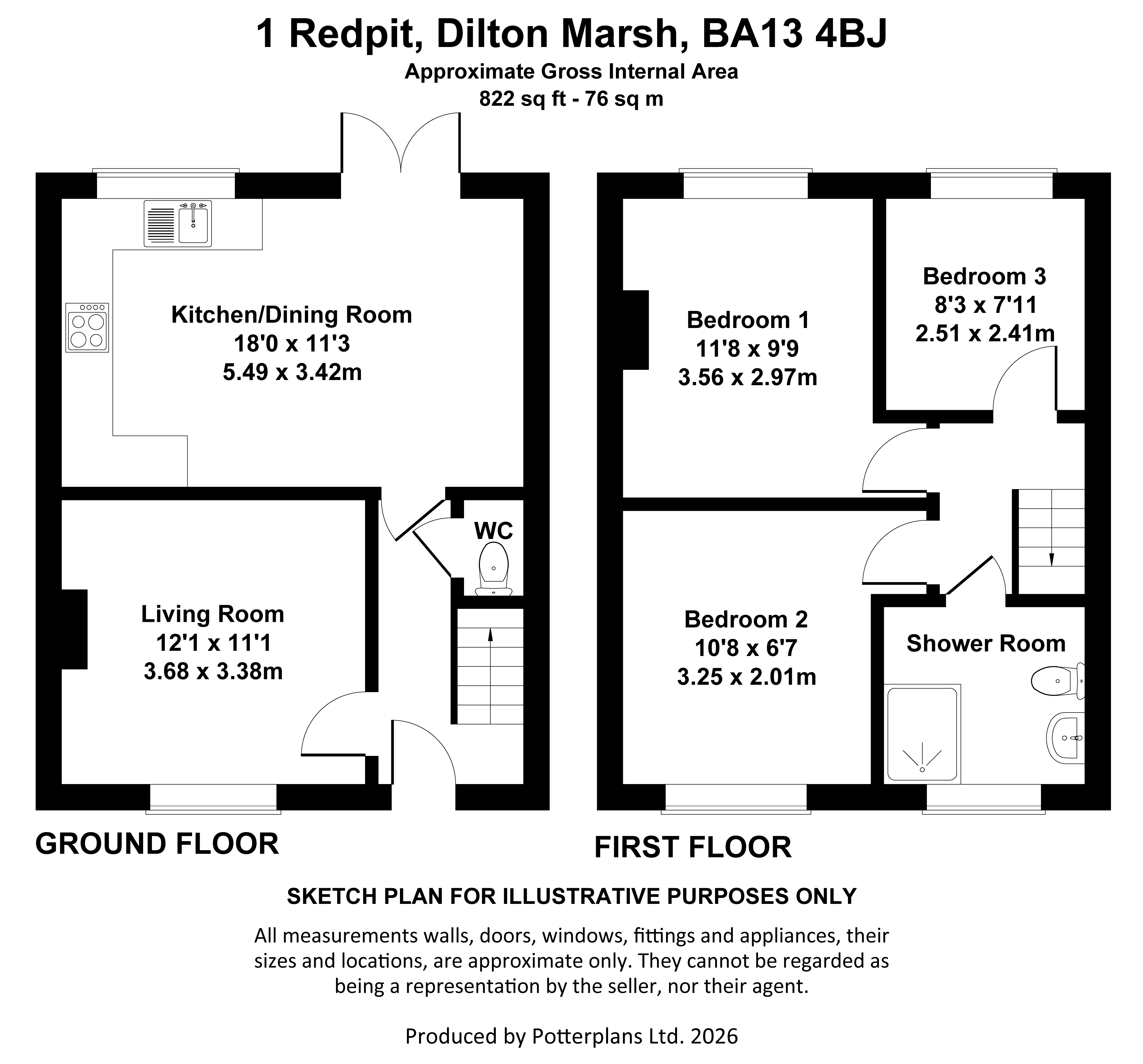 Redpit, Westbury floorplan