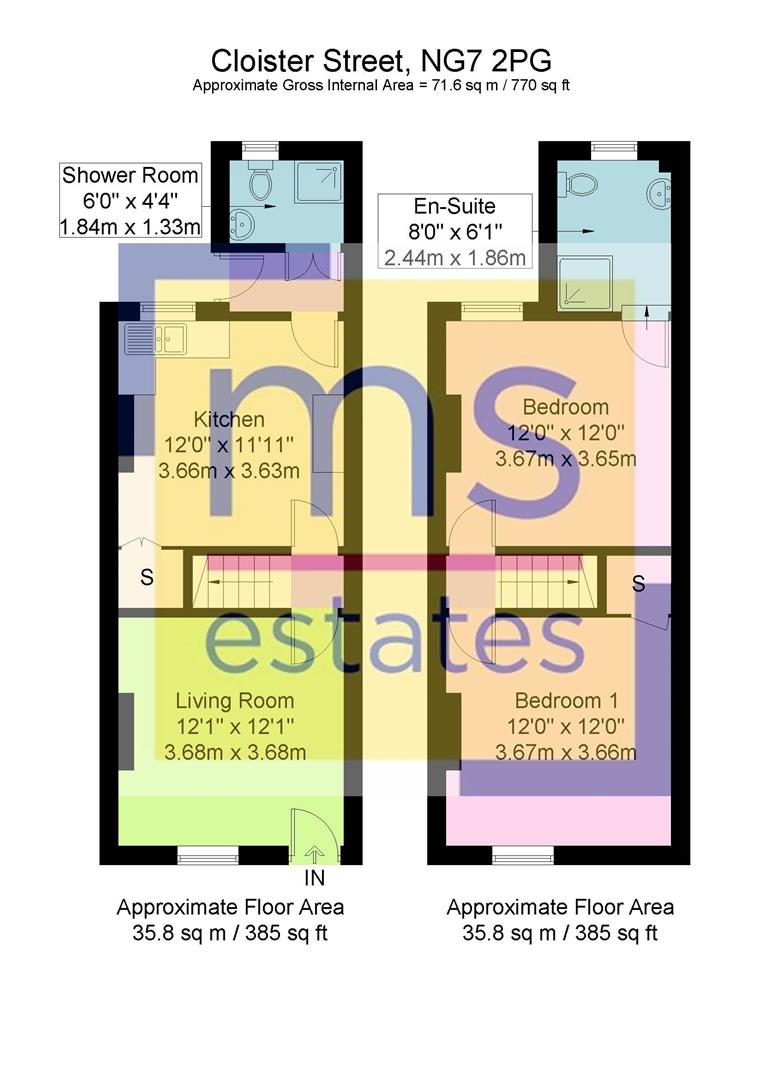 Cloister Street, Nottingham floorplan
