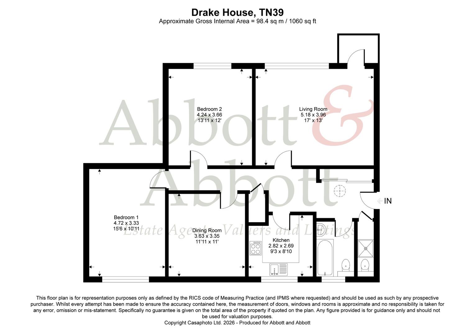 8, Drake House, Birkdale, Bexhill-On-Sea floorplan