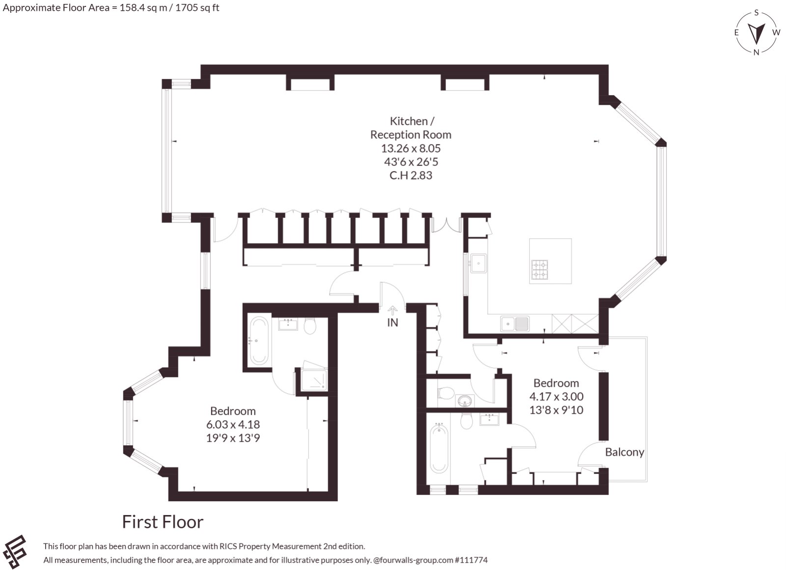 Flat 2, 19, Fitzjohns Avenue, London floorplan