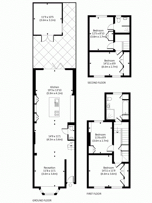 4 Bedrooms Terraced house to rent in Knowsley Road, London SW11