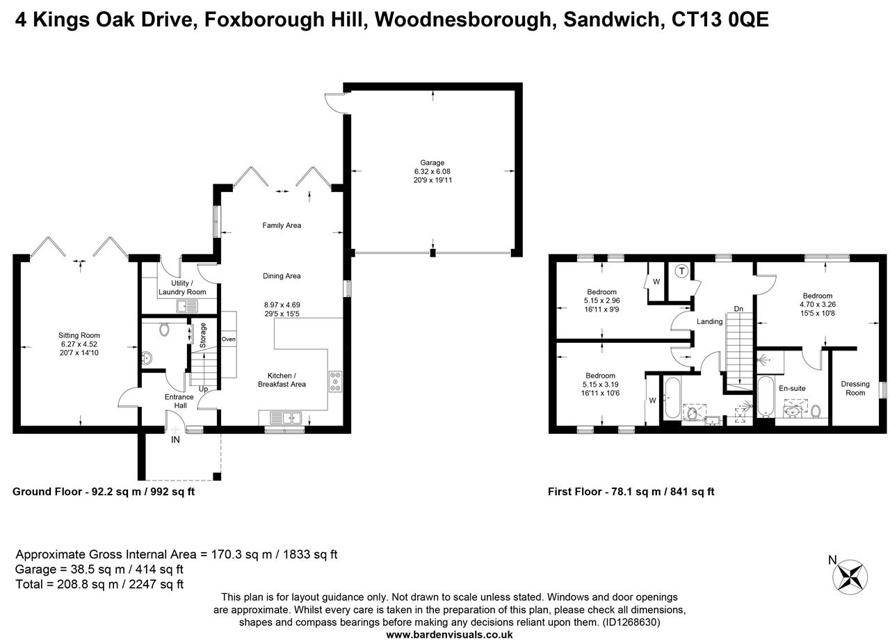 5,, Kings Oak Drive, Sandwich floorplan