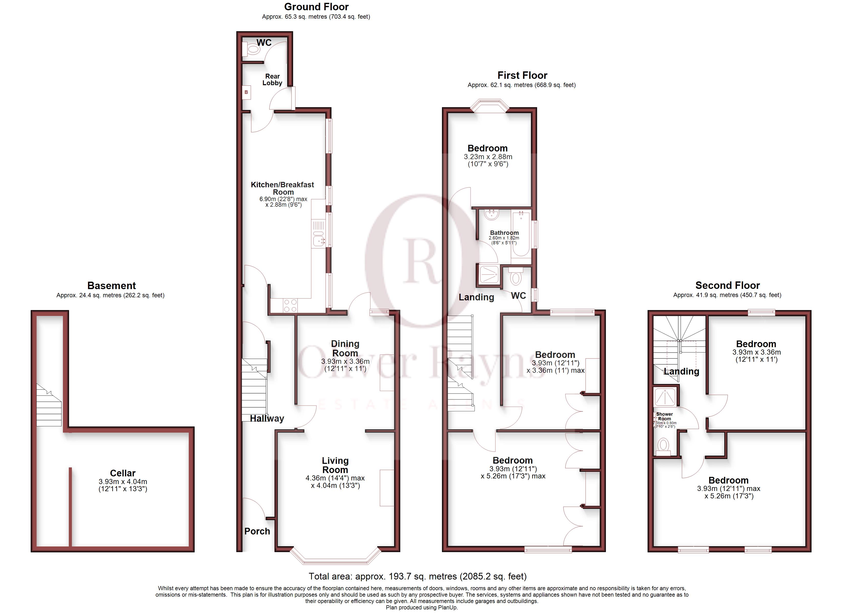 53, Springfield Road, Leicester floorplan