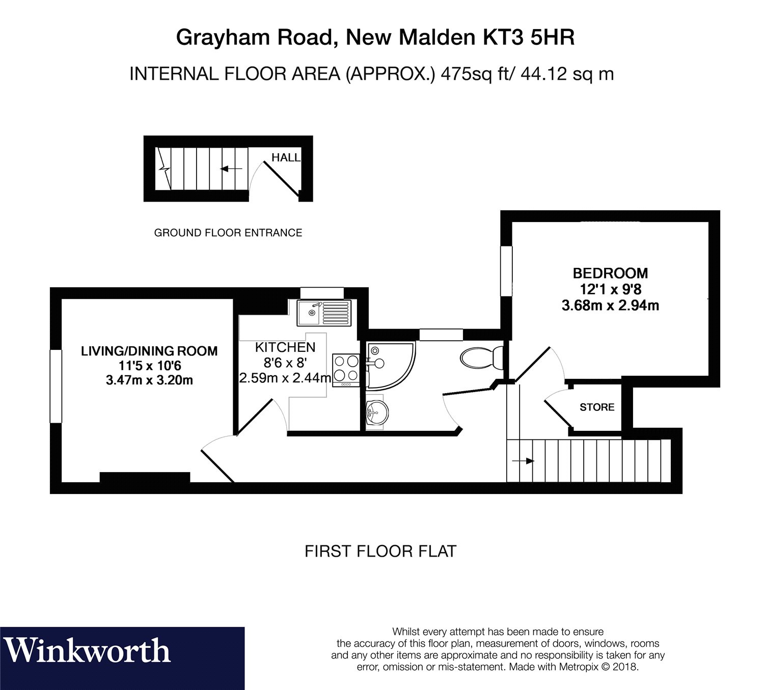 1 Bedrooms Maisonette for sale in Grayham Road, New Malden KT3