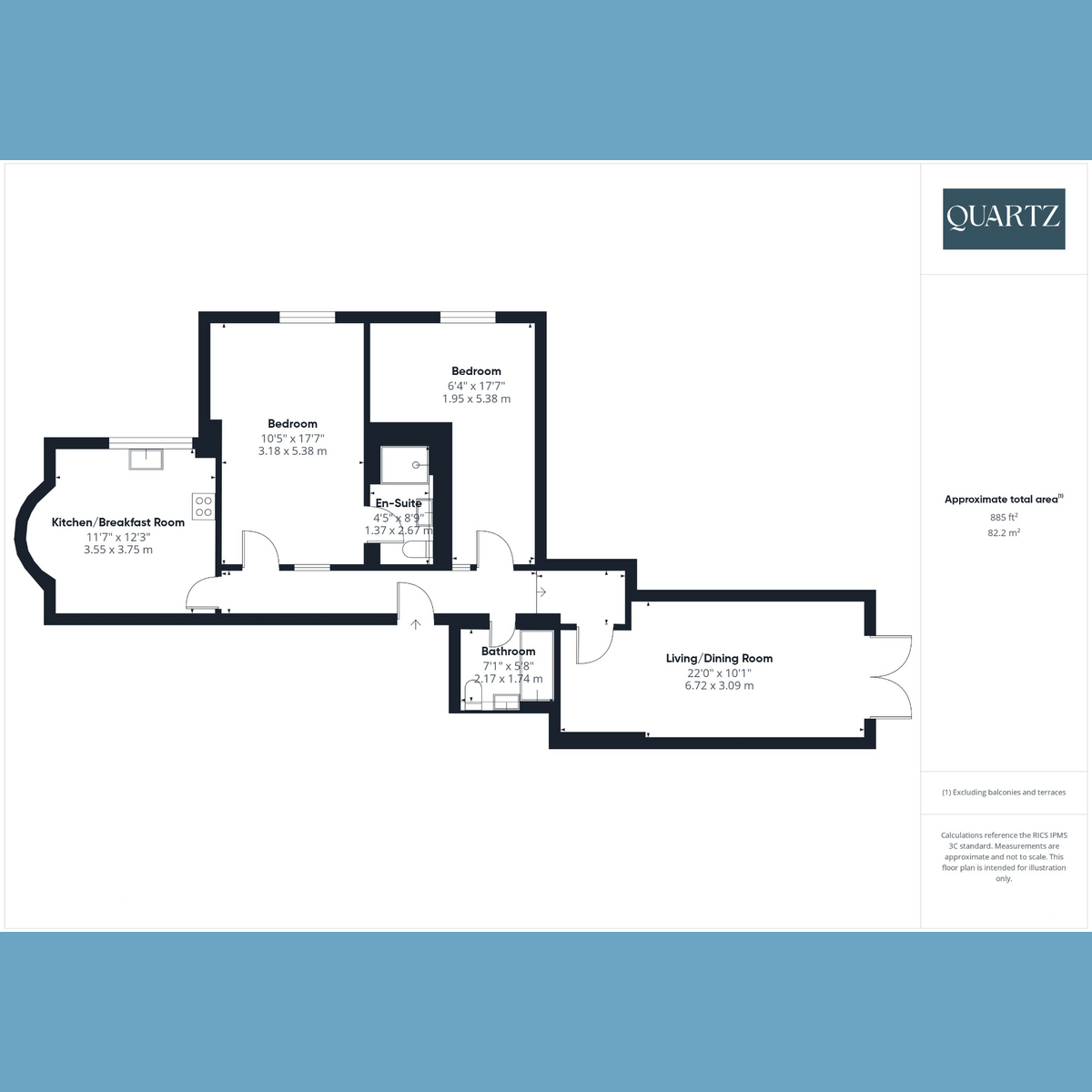Flat Flat 3, 14, Studland Road, Bournemouth floorplan