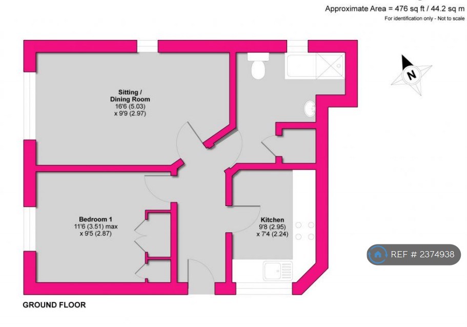 Flat, St Swithins Court Polehampton Close, Twyford, Reading floorplan