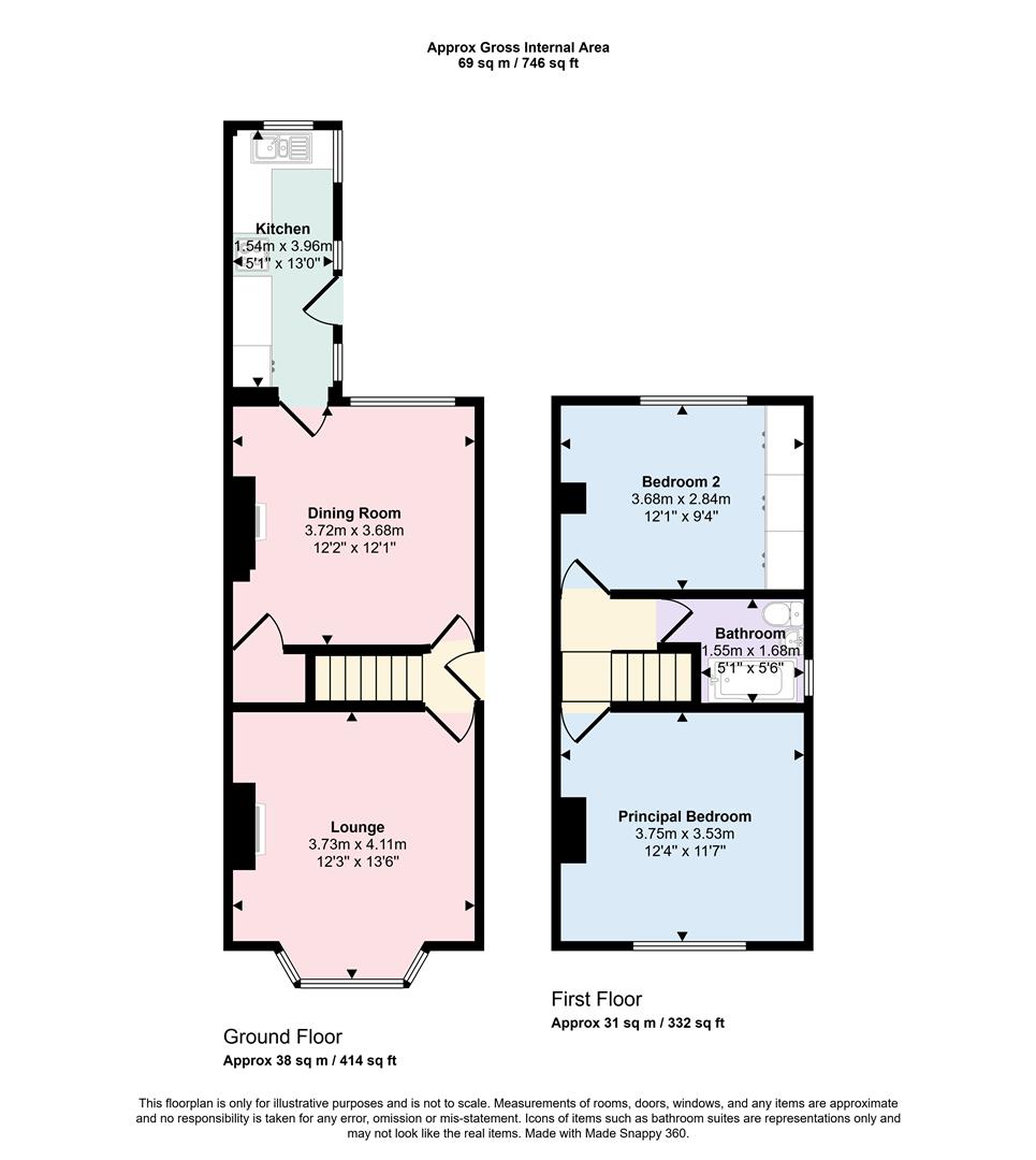 56, Brookdale Road, Nuneaton floorplan