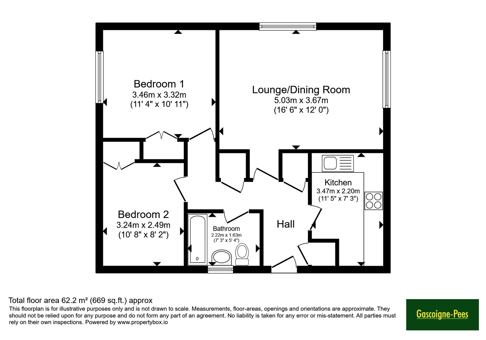 Flat 9, Railton, 28, Upper Gordon Road, Surrey floorplan