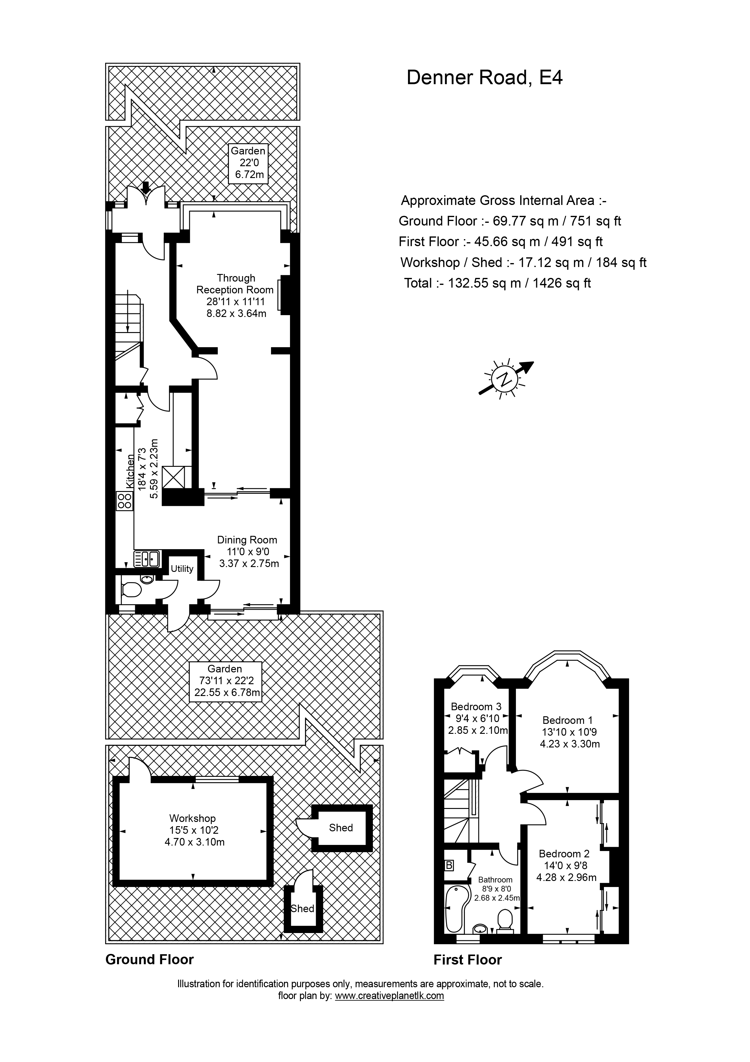 3 Bedrooms End terrace house for sale in Denner Road, London E4