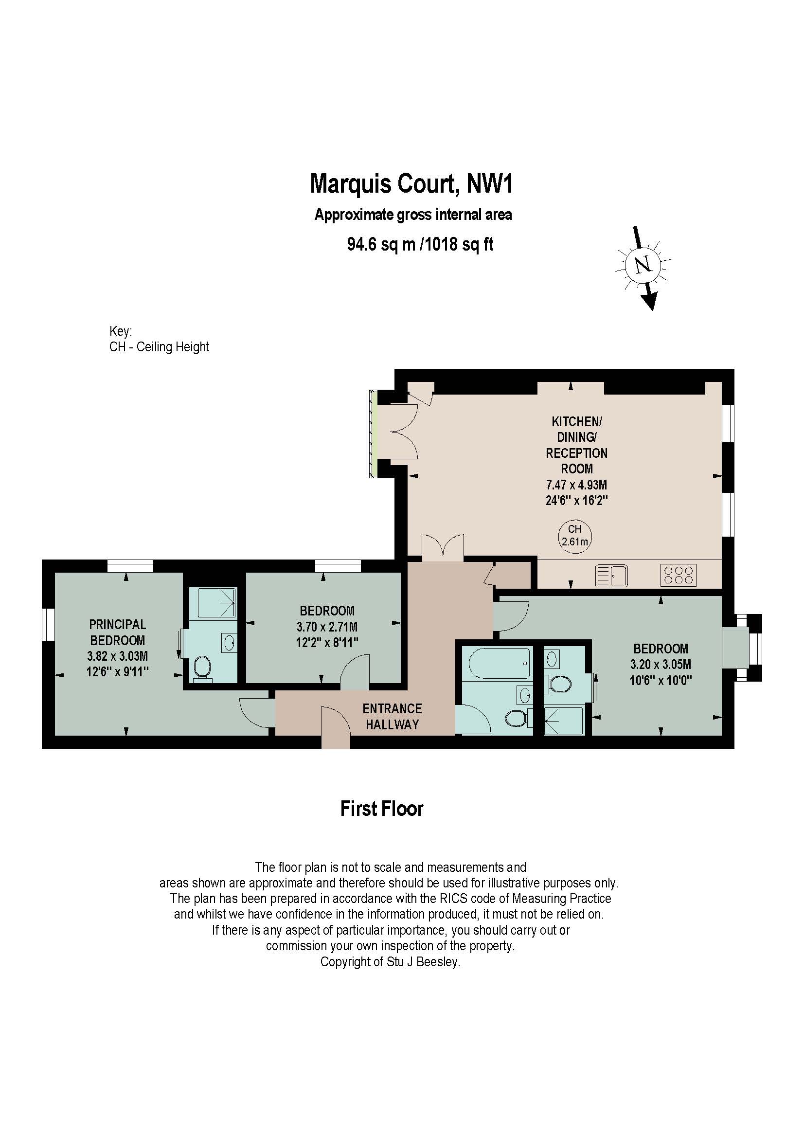 Flat 4 Marquis Court 20, Marquis Road, London floorplan