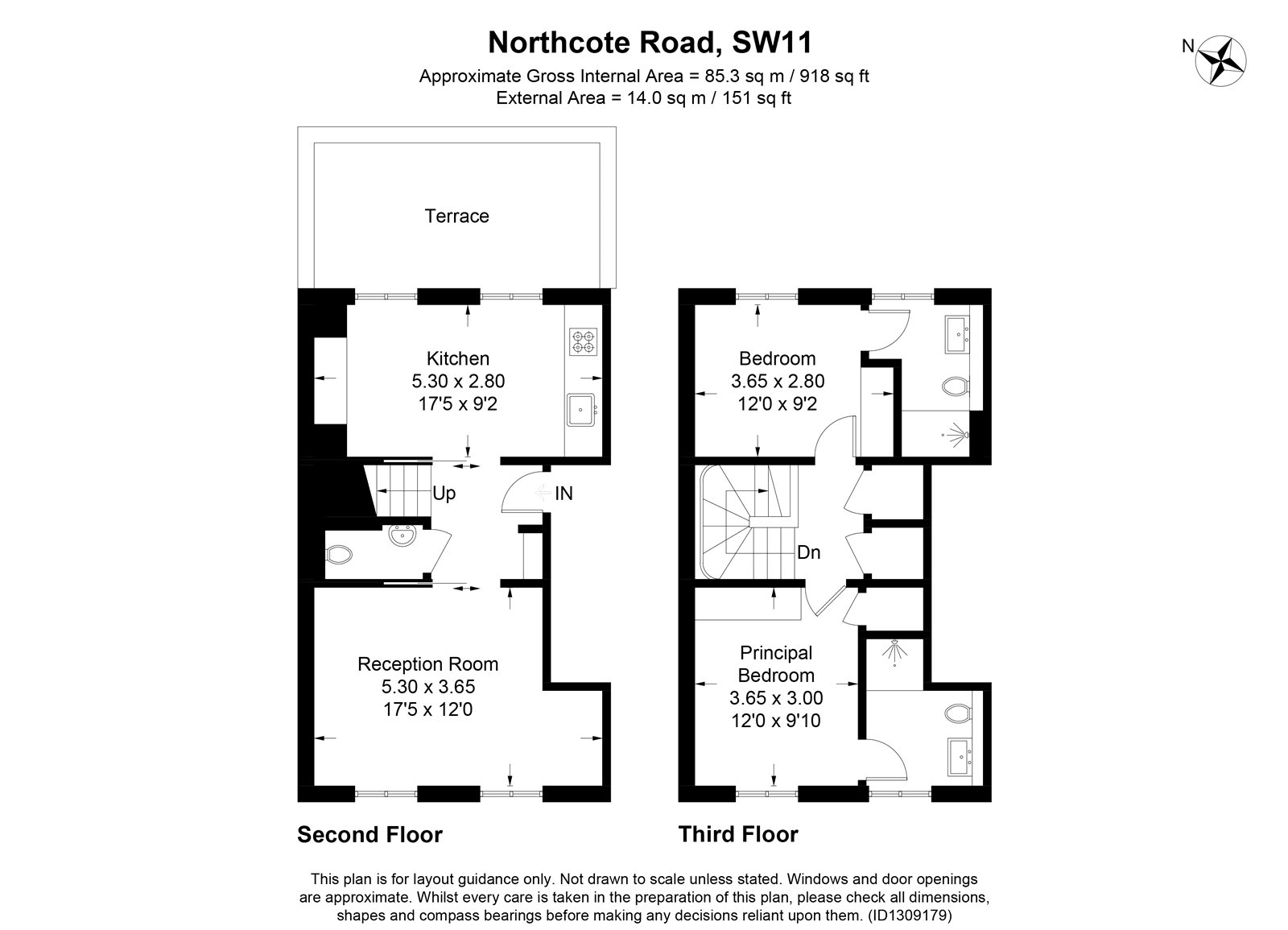 Flat 3 Northcote House, 43-45, Northcote Road, London floorplan