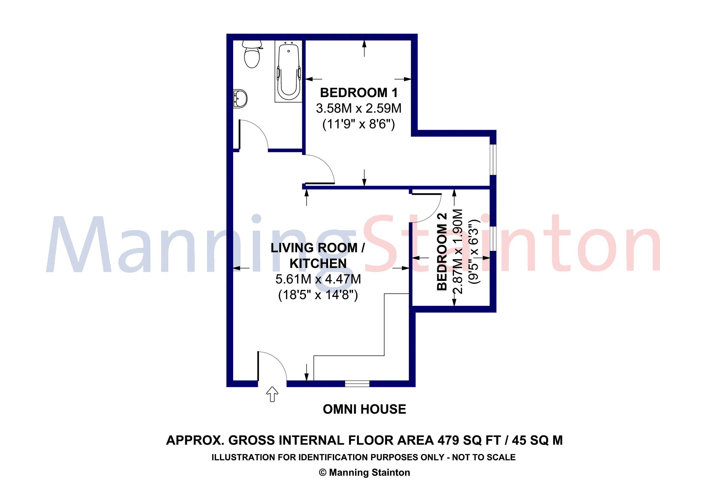 2 Bedrooms Flat to rent in Omni House, Back Green, Churwell, Morley LS27